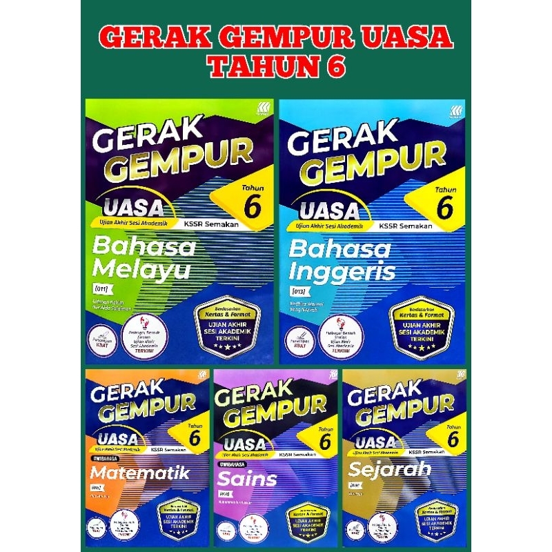 Buku Latihan Gerak Gempur Uasa Kssr Semakan Tahun 6 Sasbadi Shopee Malaysia 3196