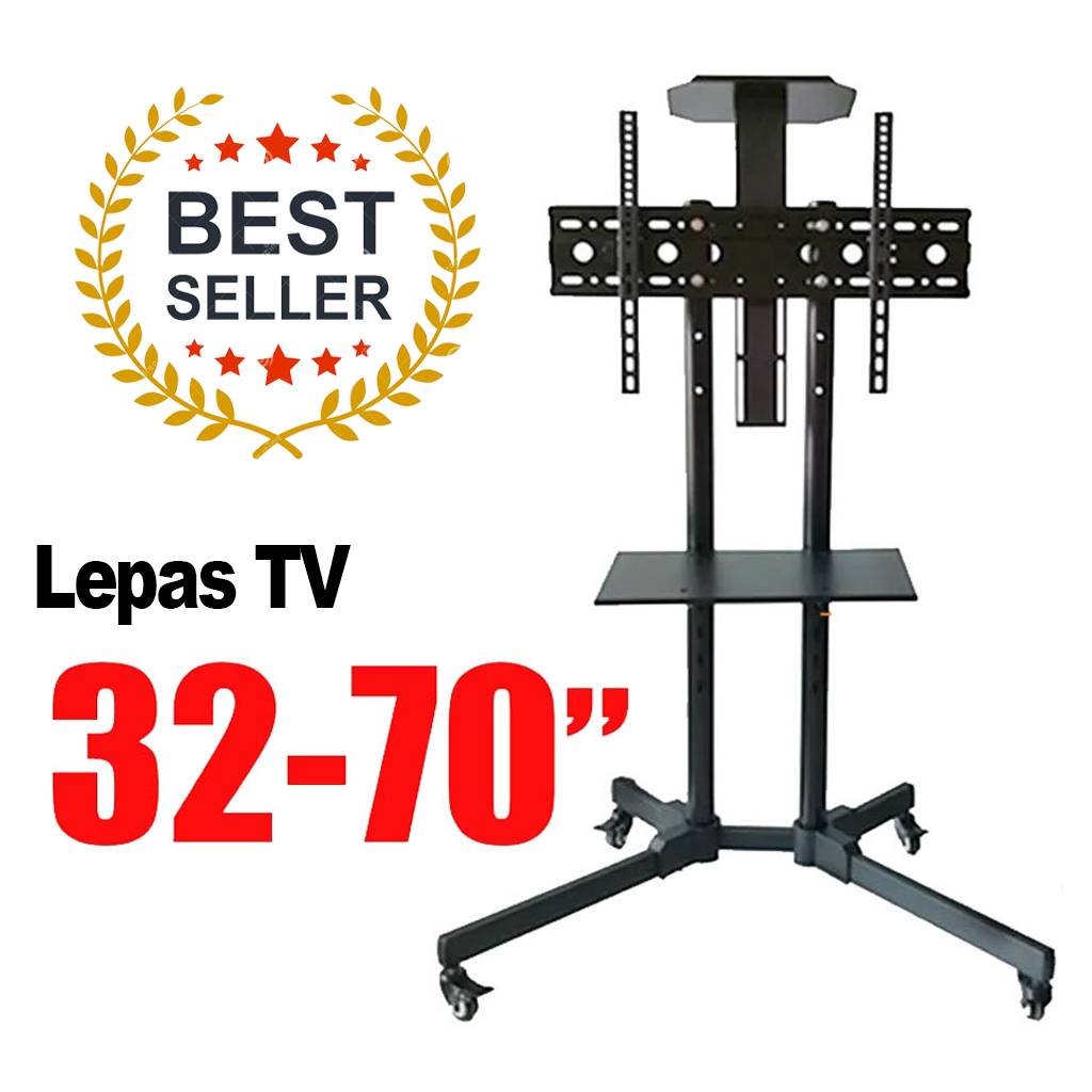 TV Stand 32inci 65inch Rak LED LCD Monitor Kaki Besi Portable Bracket ...