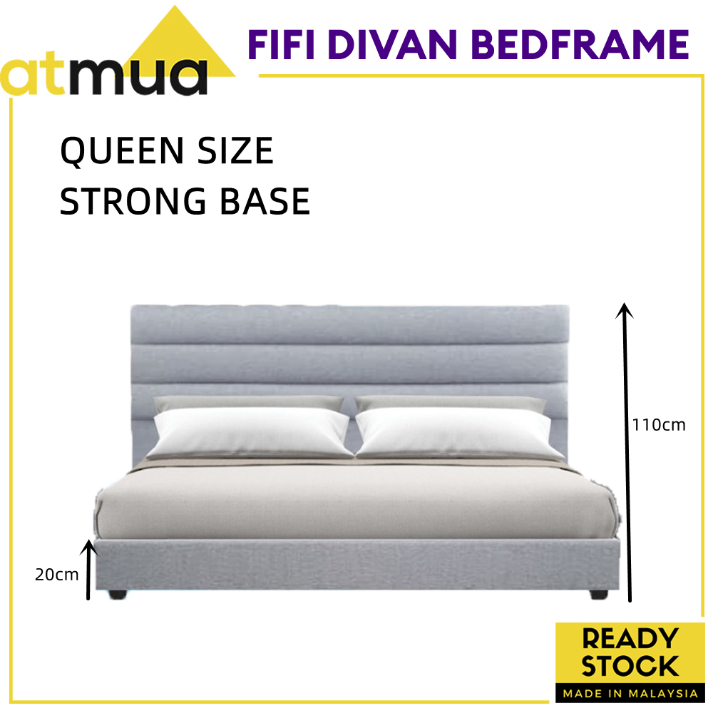 Atmua Furniture Titi Queen Size Divan Bed Frame Katil Quen Katil Murah Shopee Malaysia 