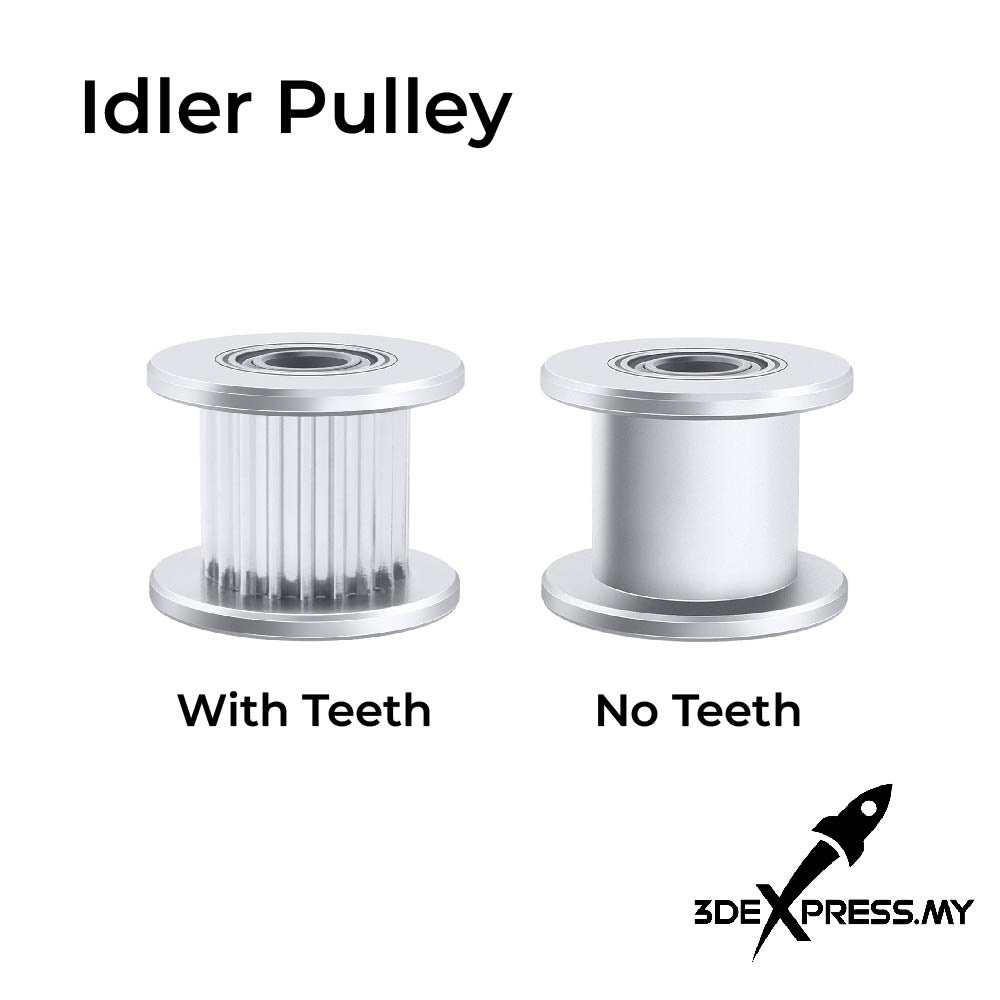 1 Pcs - Idler Pully without teeth 2GT timing pulley with ball bearing for 6mm timing belt Bore 3/5mm OD13/16/18mm