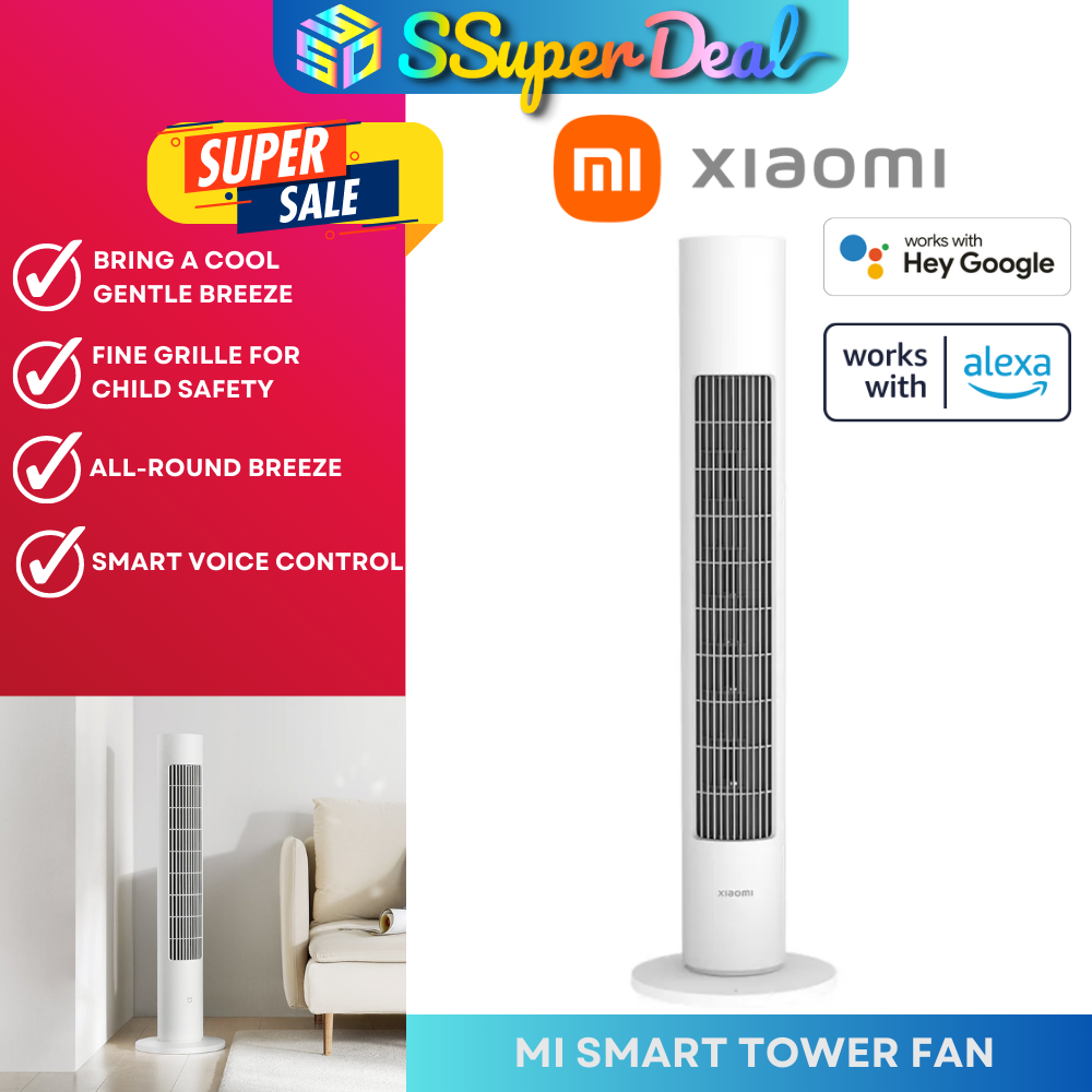 Xiaomi Smart Bladeless Tower Fan Smart WiFi Connect with Mijia APP DC  Inverter Frequency Standing Fan | Shopee Malaysia