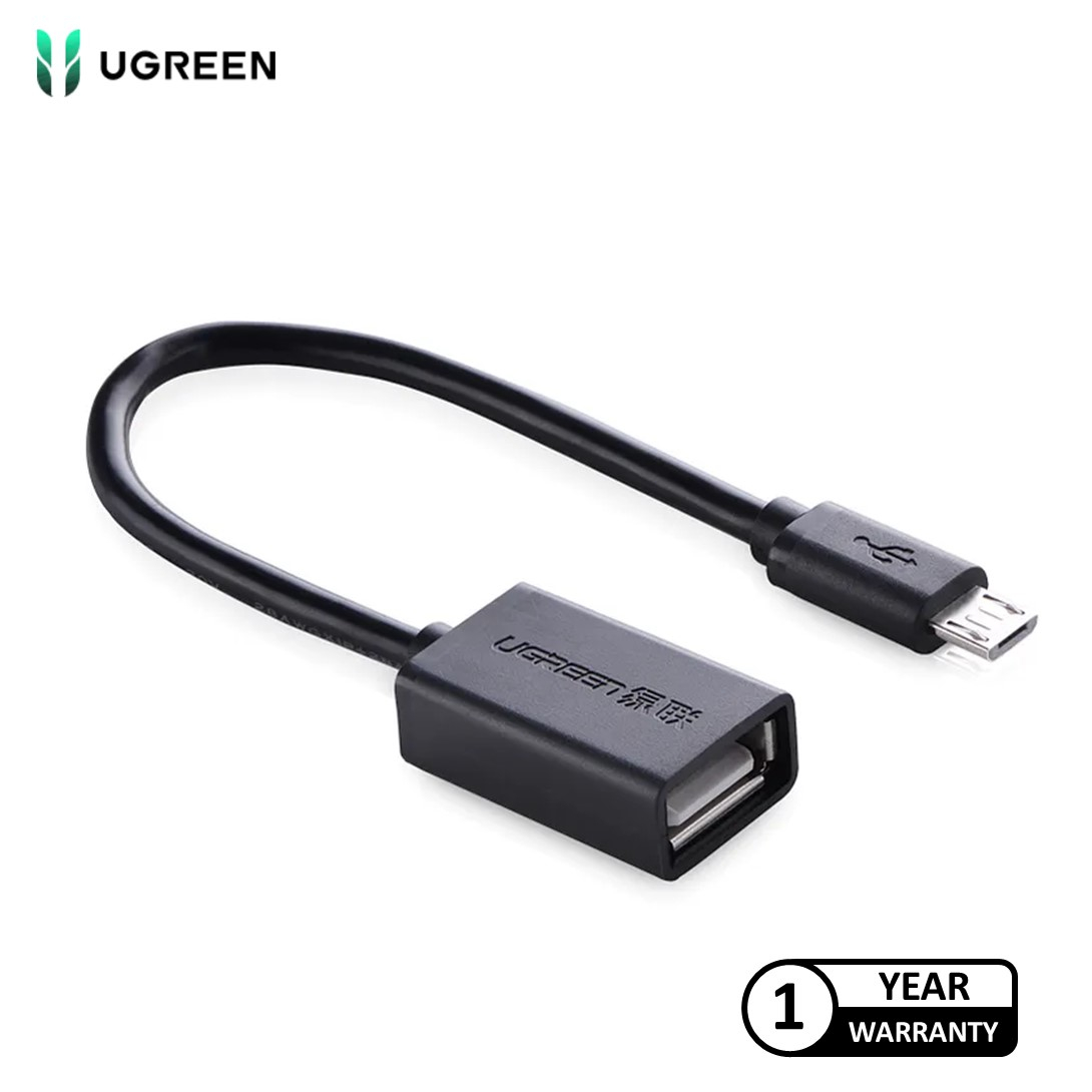 UGREEN MICRO USB MALE TO USBA FEMALE CABLE WITH OTG NICKEL PLATING 15CM (BLACK) Shopee Malaysia