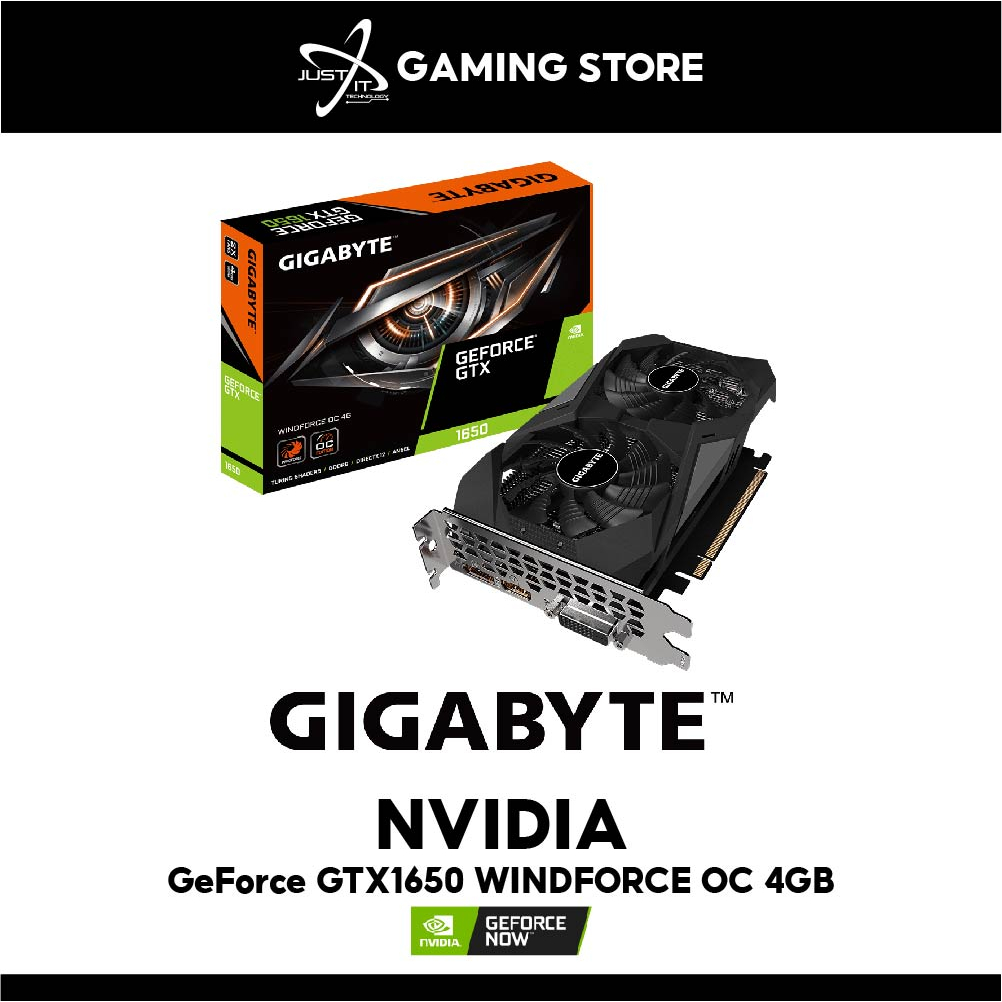 GIGABYTE GEFORCE GTX1650 WINDFORCE OC 4GB DDR6 GRAPHICS CARD ( GV ...