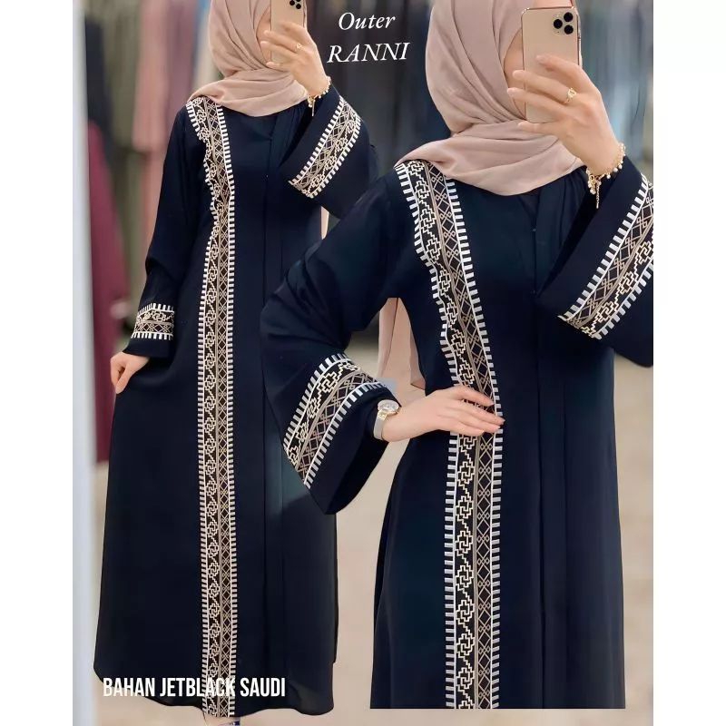 Jubah Abaya Outer Robe Dress Style Dubai Saudi Arab New Fashion Baju ...