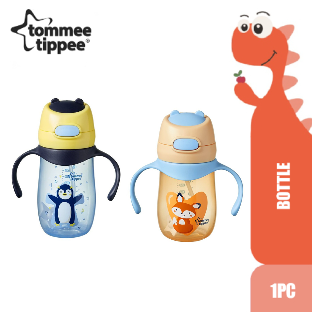 Tommee Tippee Weighted Baby Straw Drinking Bottle 360 angle (240ml