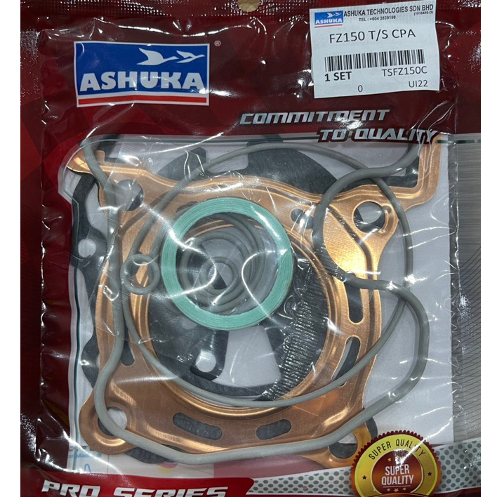 ASHUKA FZ150 LC135 57MM CPA TOP SET GASKET( COPPER HEAD GASKET