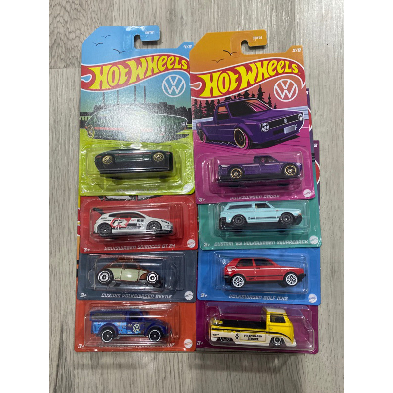 Hot Wheels VW Series 2022, Volkwagen T2 Pickup,Squareback, Scirocco GT ...