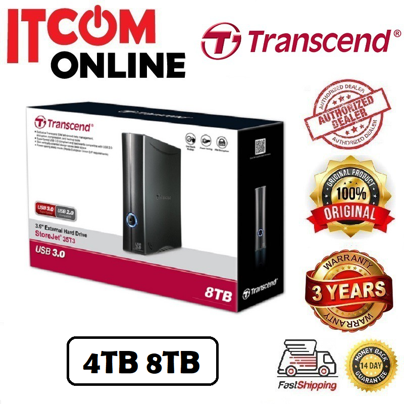 TRANSCEND STOREJET 35T3 4TB 8TB 3.5