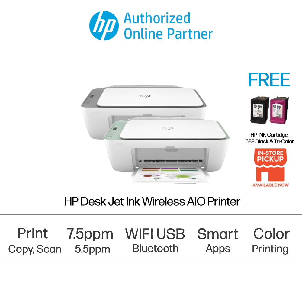 Hp Desk Jet Ink Advantage Wireless All In One Printer 2875 Printscancopyinks Included 2777 4674