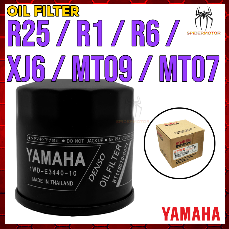 Oil Filter Yamaha R25 R1 R6 XJ6 MT09 MT07 Original YAMAHA [ KOTAK PUTIH ...
