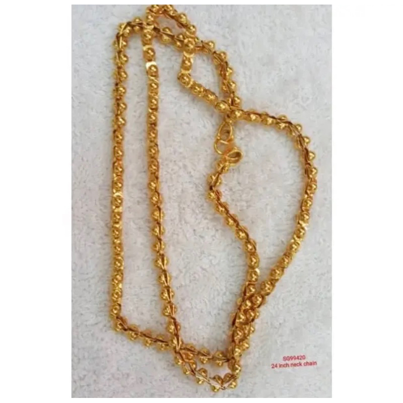 indian jewellery daily wear gold plated paruppu chain 30” inch | Shopee ...