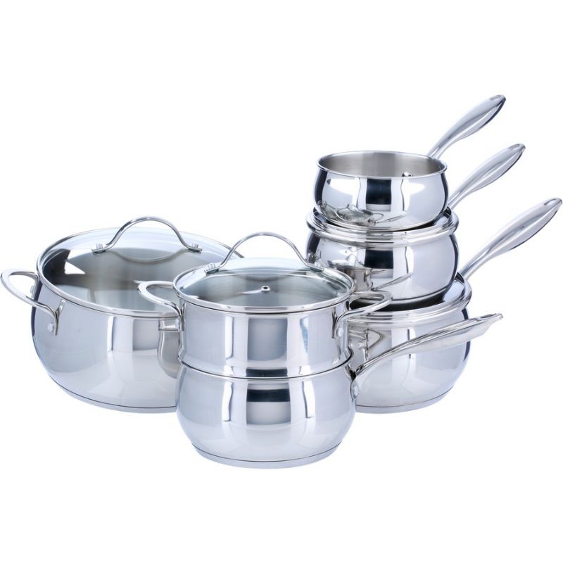 Masterclass 10 Pcs Stainless Steel Cookware Set | Shopee Malaysia