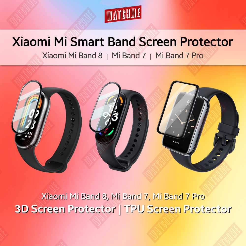 Xiaomi Mi Smart Band 8 7 6 5, Mi Band 7 Pro Screen Protector, 3D Full Cover  PMMA Film & TPU Soft Film