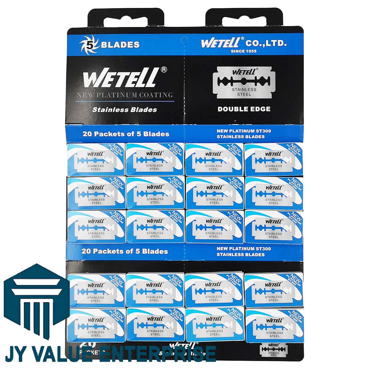 Wetell Razor Blade Stainless Steel Mata Pisau Cukur 5s x 20 boxes (1 ...