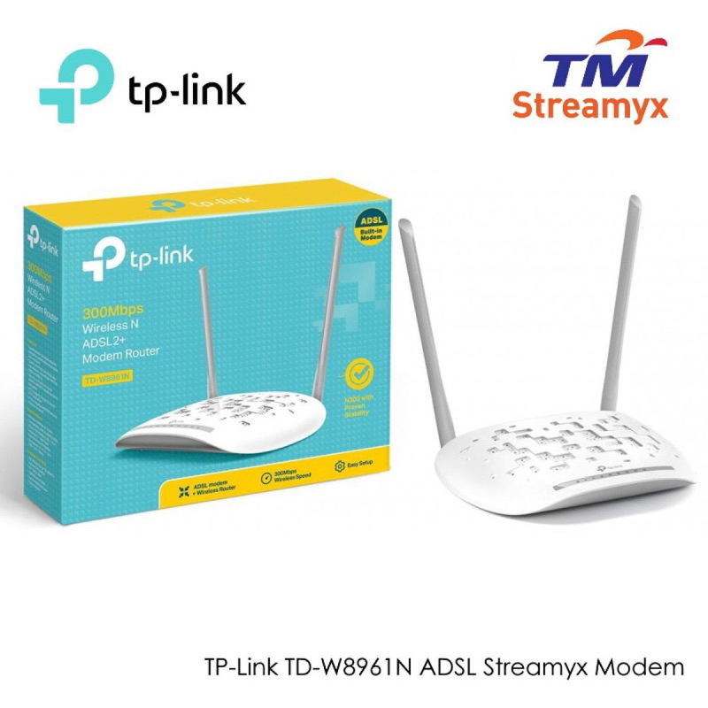 TP-Link TD-W8961N 300Mbps Wireless N ADSL 2+ Modem Router For TM ...
