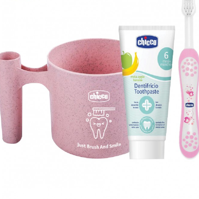 CHICCO Toothpaste Oral Care Set (Toothbrush + Toothpaste + Cup ...