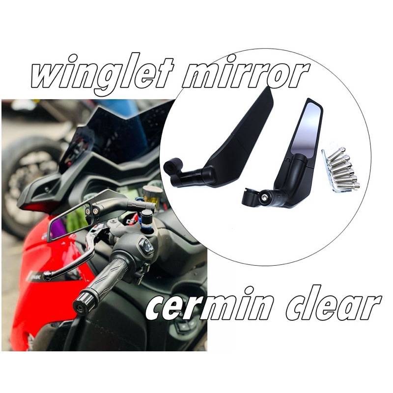 Side Mirror Winglet Y15 Y16 Ex5 LC135 RS150 NVX Rsx Wave Modified