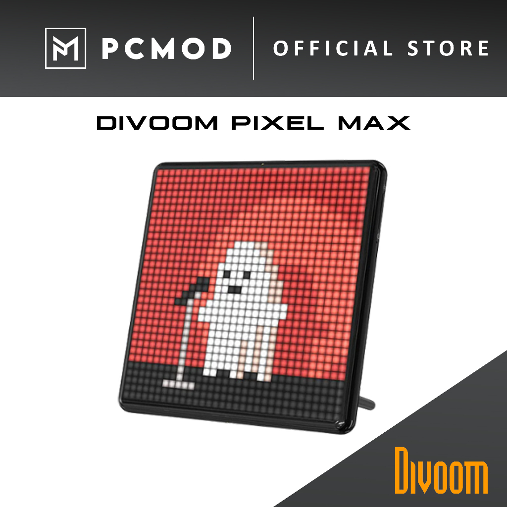 Divoom Pixoo-Max Mehrzweck Digitaler Bilderrahmen, 32 x 32 Programmierbares Pixel Art LED Display für Zimmer Gaming Deko, Fensterschild, Bluetooth
