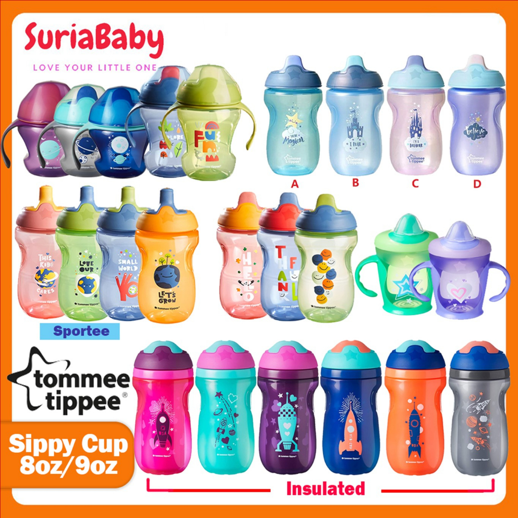 Tommee Tippee 9m + Sippy Sportee Cup Non-Spill BPA-Free 9oz Baby ...