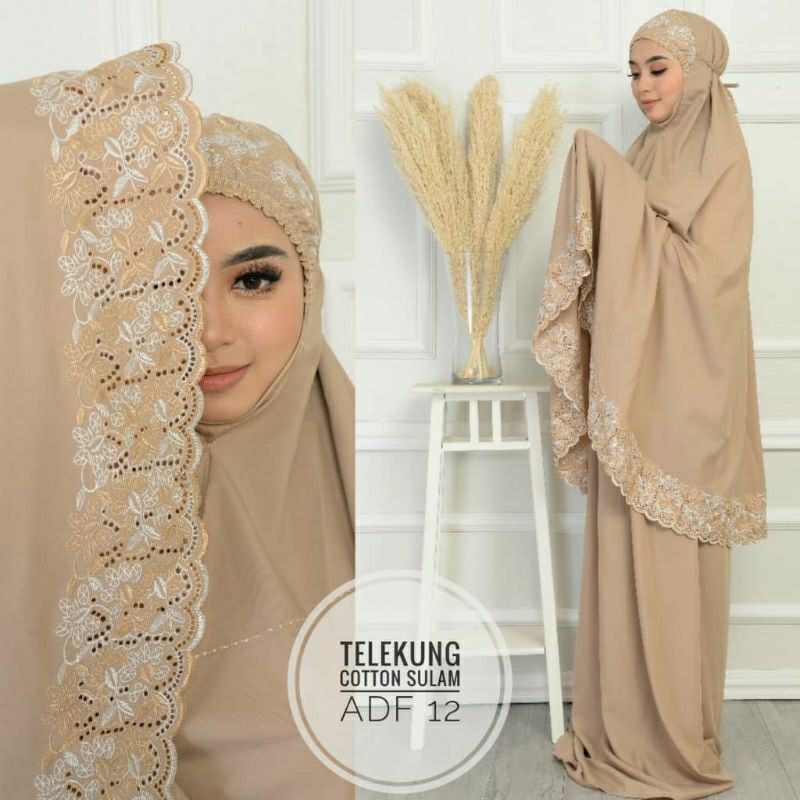 Telekung Cotton Sulam ,ready Stock , Baru Corak, Pos Setaip | Shopee ...