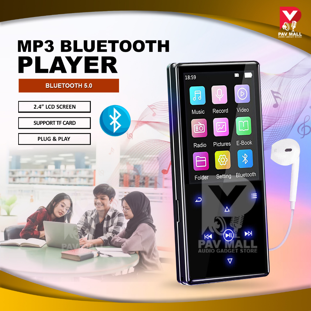 MP3 Mp4 Music Player Bluetooth Media Player Audio Walkman with