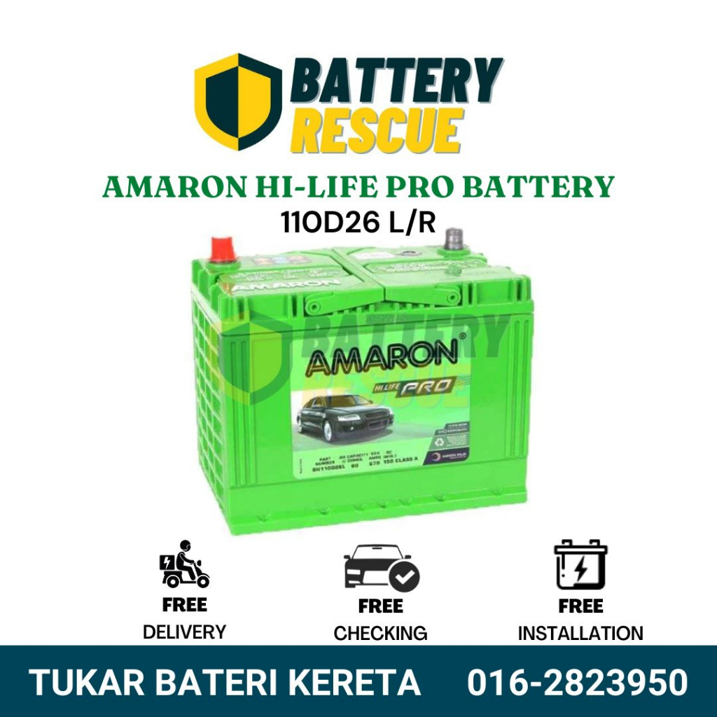 [Installation Provided] 110D26 110D26L Amaron Hilife PRO Bateri