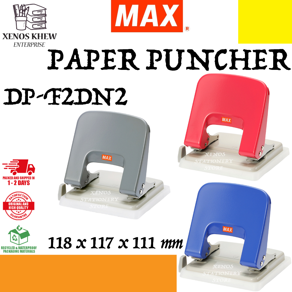 MAX PAPER PUNCH MAX DP-F2BN2 / MAX DP-F2DN2 / MAX DP-F2GF (READY STOCK ...