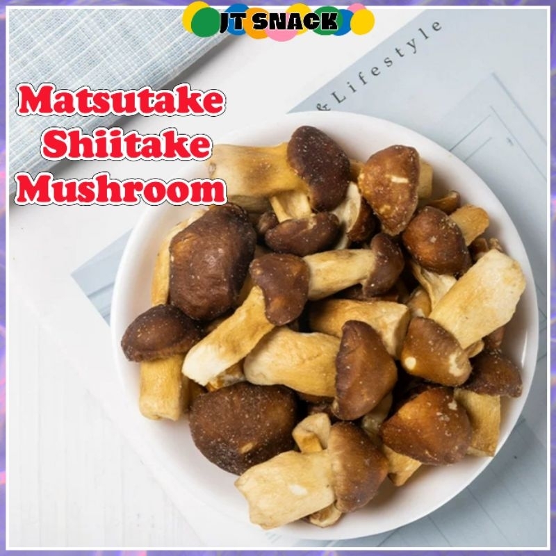 【30g200g】Vegetarian Shiitake Snack Matsutake Mushroom Chips Kerepek
