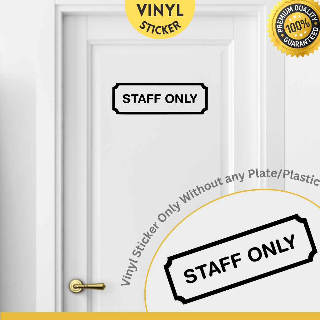 (Ready Stock) Staff Only - Window Door Sign Sticker Home / Office ...