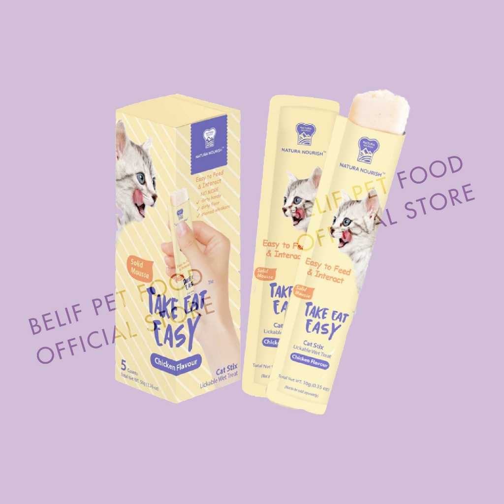 Natura Nourish Cat Stix Wet Treat Snacks Chicken & Tuna Flavor Solid Mousse Natura Nourish (10g