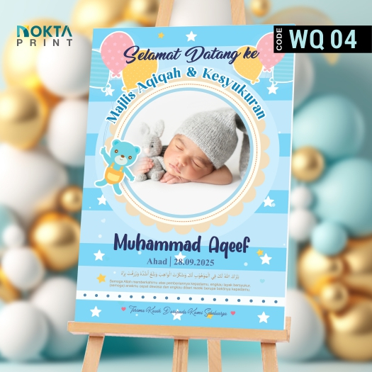 💖Welcome Board Aqiqah💖Majlis Kesyukuran | Welcome Board | Sticker ...