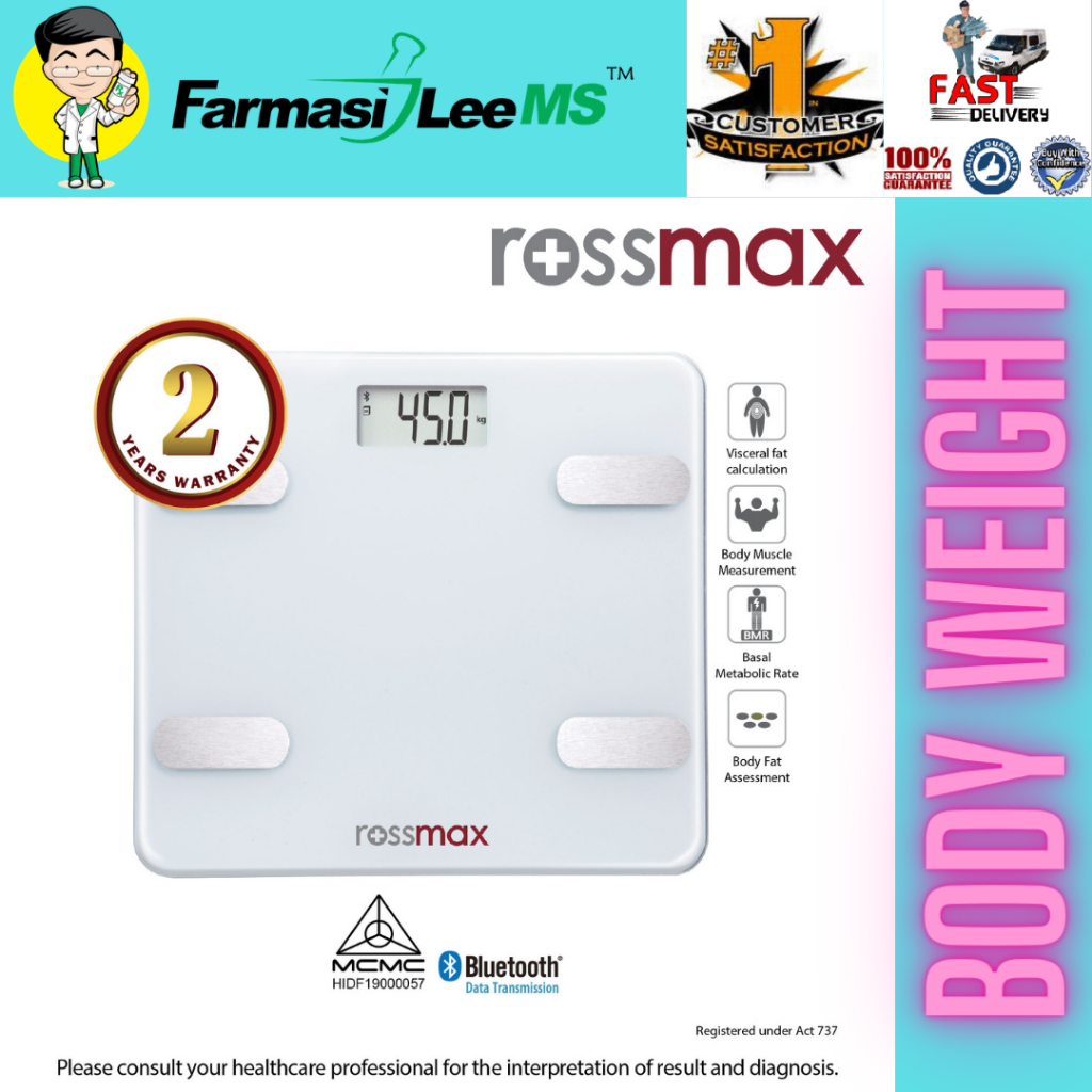 Rossmax WF262 Bluetooth Body Fat Scale | Shopee Malaysia