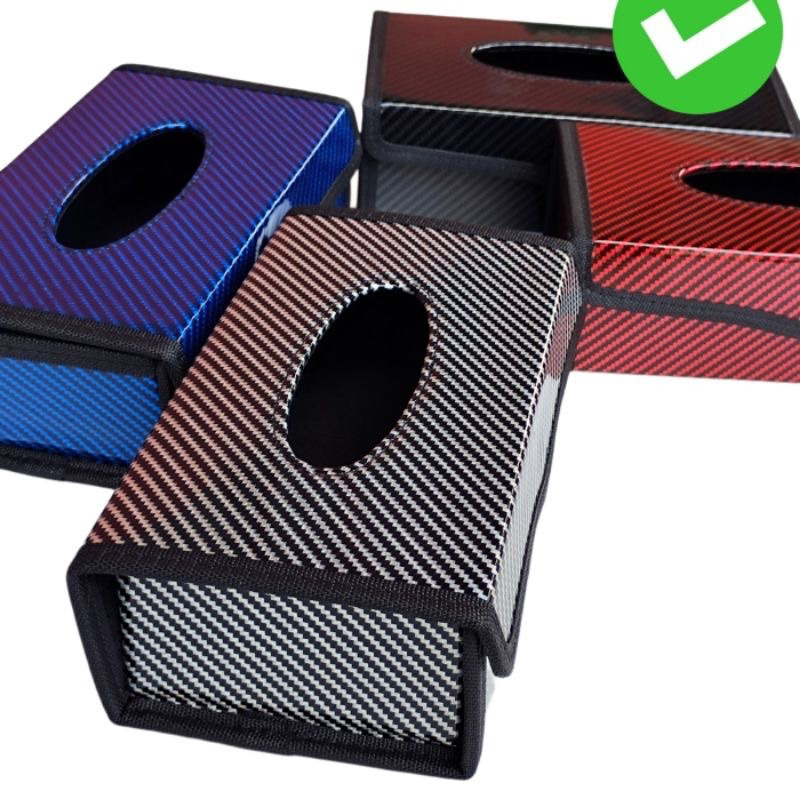 New Carbon Shining Tissue Box Holder Foldable baru 2023 alza axia bezza ...