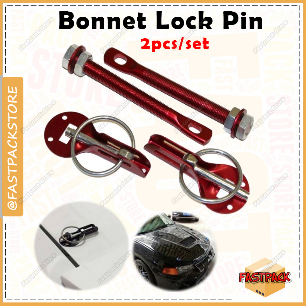Universal Car Lock Pin Hood Pin DIY Kunci Kereta Alloy