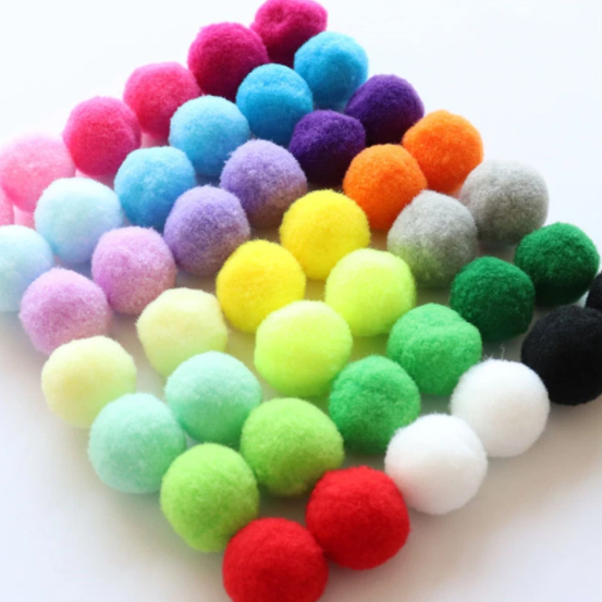 10MM &20MM Premium Grade fluffy pom pom for DIY Handicraft | Shopee ...