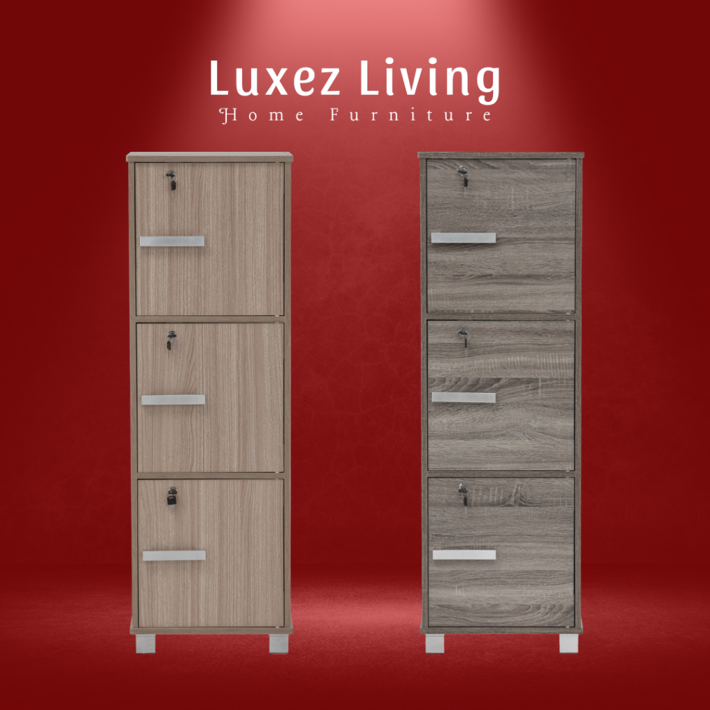 LUXE NAOMI 3 Door Office File Cabinet with Lock 3 Pintu Rak Kabinet ...