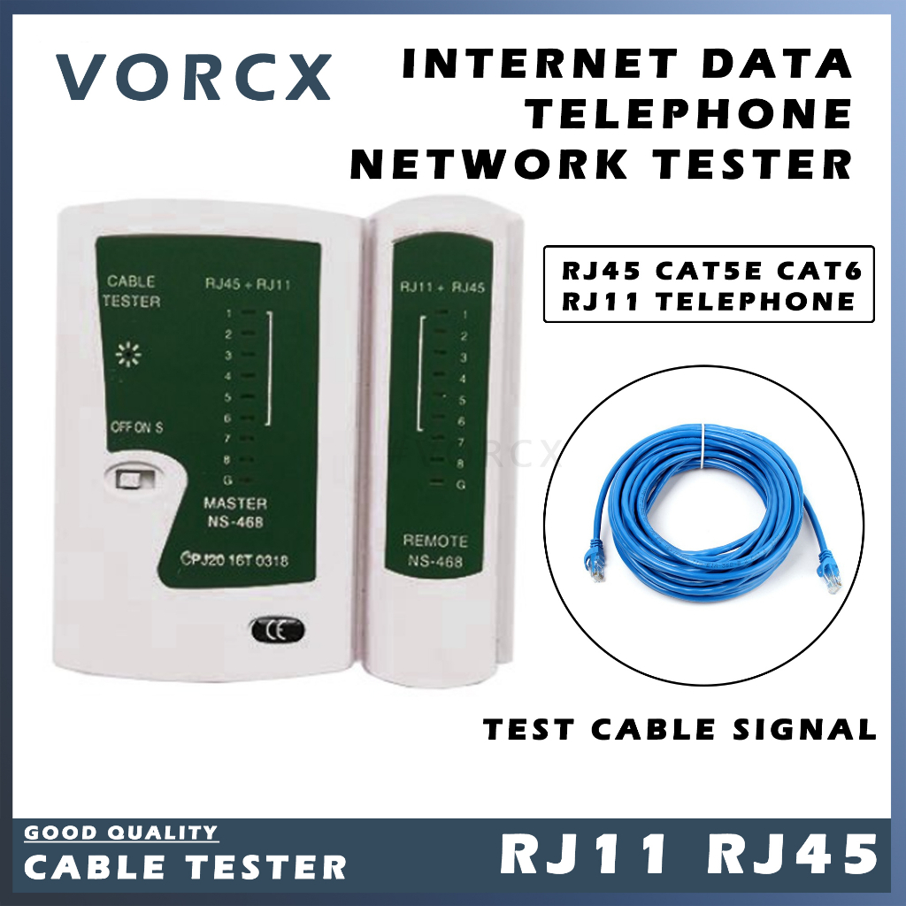 NT5 RJ11 RJ45 Telephone Data CAT5e CAT6 Network Cable Tester | Shopee ...