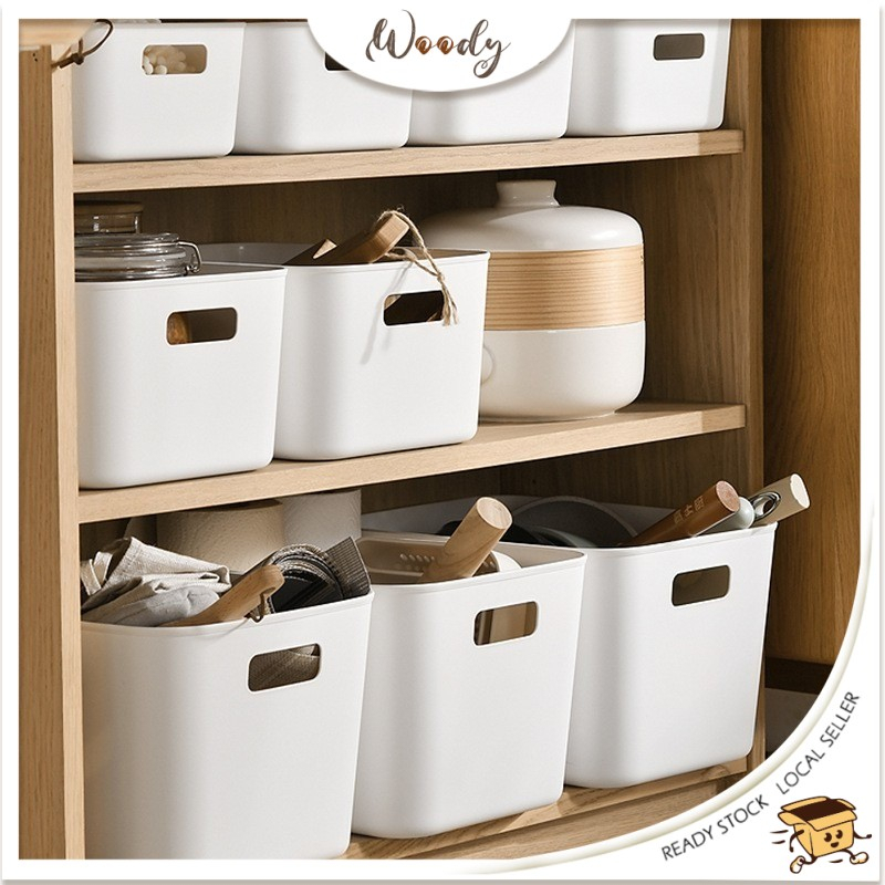 【Woody】 Desktop Desk Muji Storage Box Plastic Document Sundries Holder ...