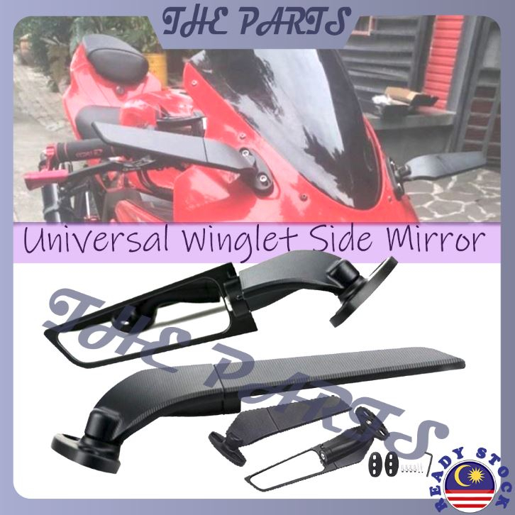Universal Side Mirror Winglet Adjustable Mirror Winglet Motorcycle KAWASAKI NINJA 250 300 400