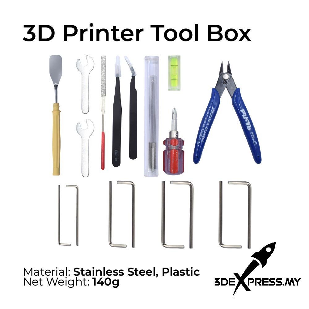 3D Printer DIY Full Tools 3D Print Finishing Tool Level/Wrench/Tweezers/ Shovel/Nozzle Cleaning