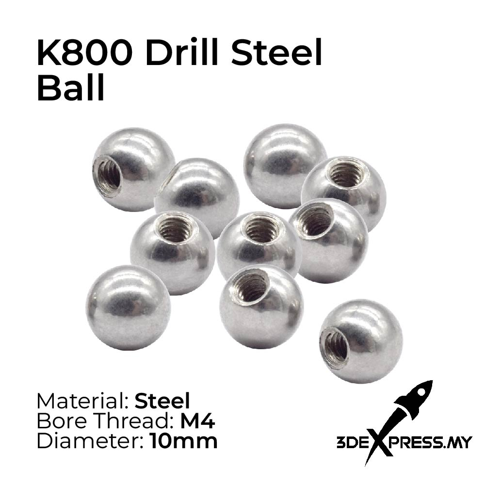 1 PCS - Steel Smooth Gasket Beads K800 10x9 mm K800 Drilling Steel Ball