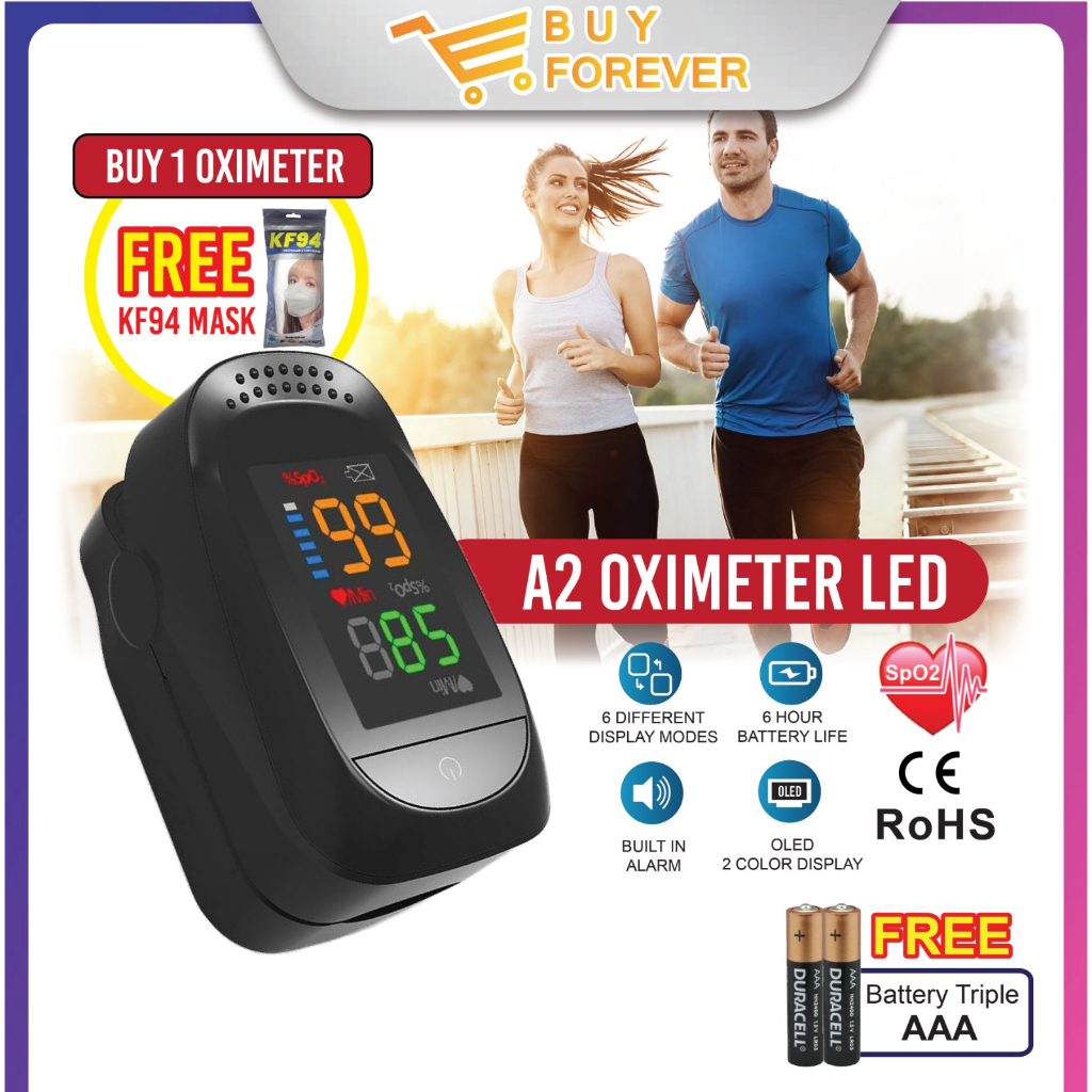 FINGERTIP PULSE OXIMETER A2 LED ACCURATE FAST SPO2 READING OXYGEN METER