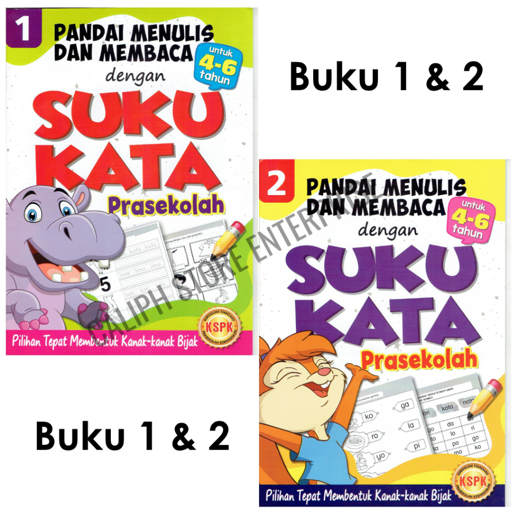 Siri Pandai Menulis Dan Membaca Dengan Suku Kata 4 5 6 Tahun Buku ...