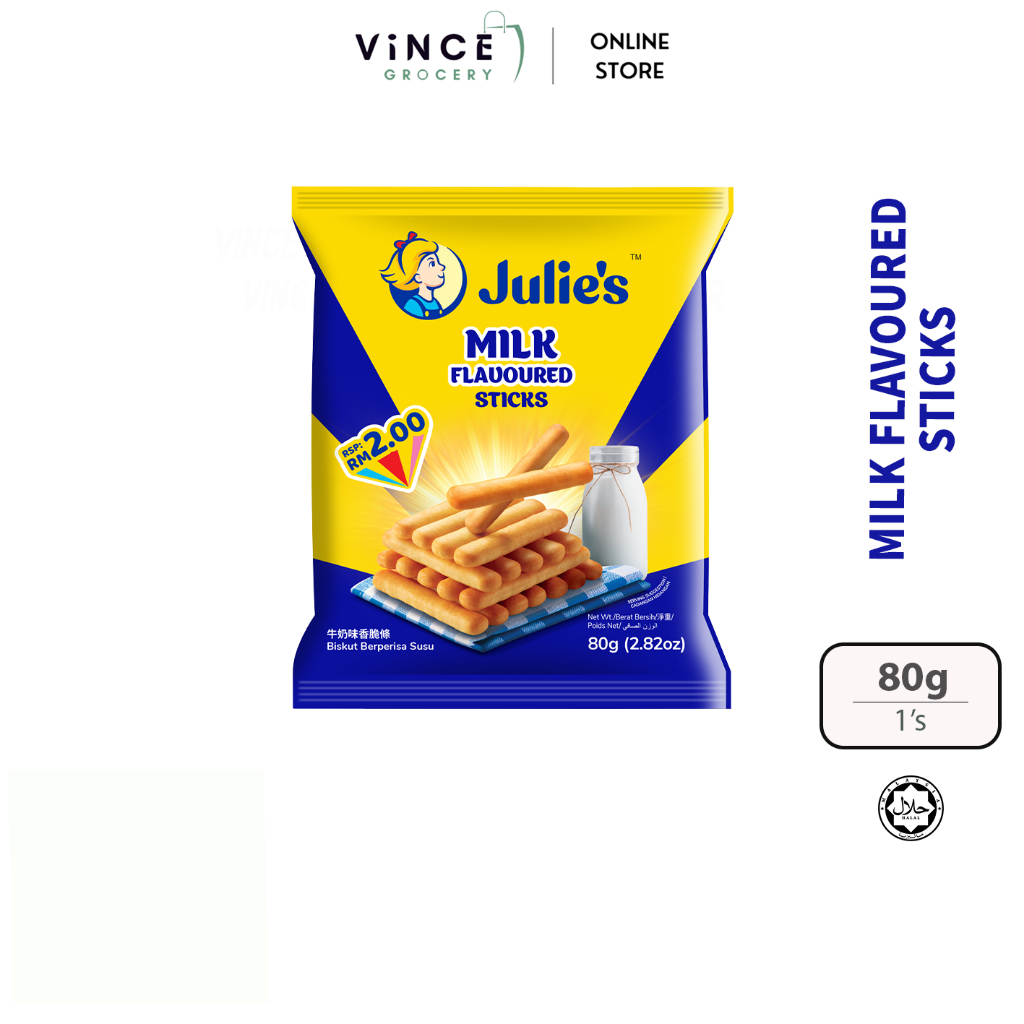 JULIE'S Milk Flavoured / Cheese Crackers Milk Flavoured / Choco Sticks