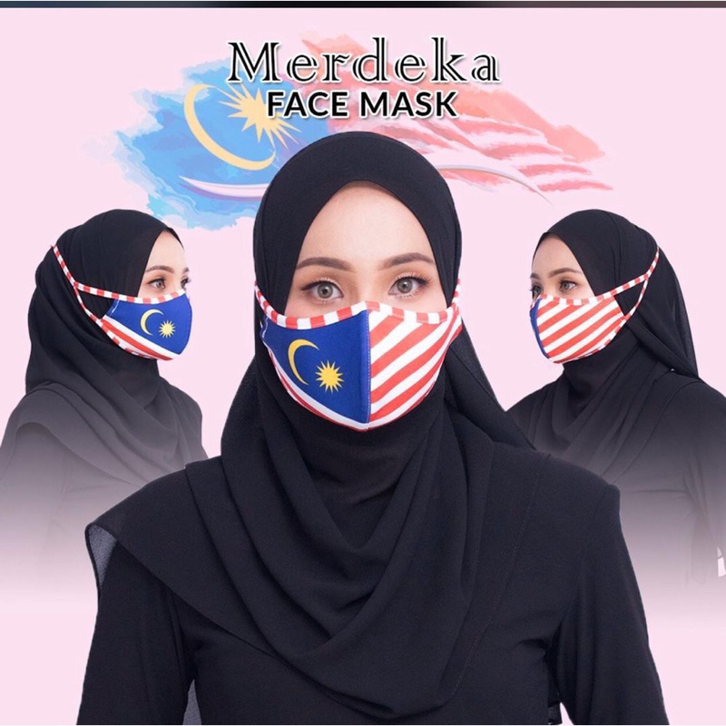 MASK MERDEKA/ MASK JALUR GEMILANG/ FACE MASK MALAYSIA/ WASAHABLE MASK/ DOUBLE MASK Shopee Malaysia