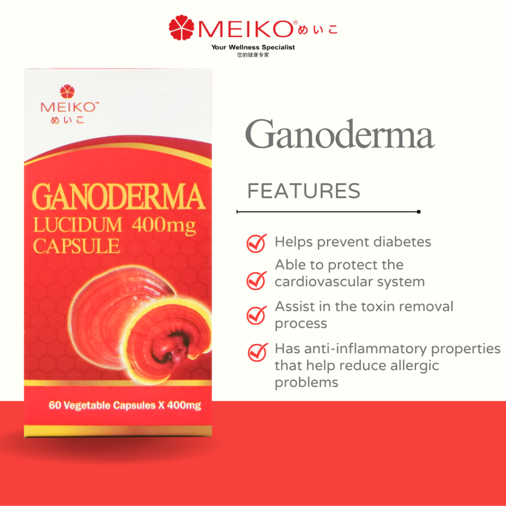 MEIKO Ganoderma Lucidum Premium Prevent Diabetes, Asthma Problems