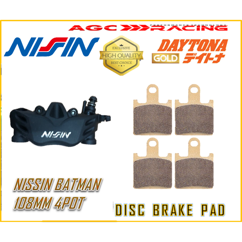 NISSIN BATMAN 108MM CALIPER DISC BRAKE PADS CALIPER 108MM GOLD QUALITY Shopee Malaysia
