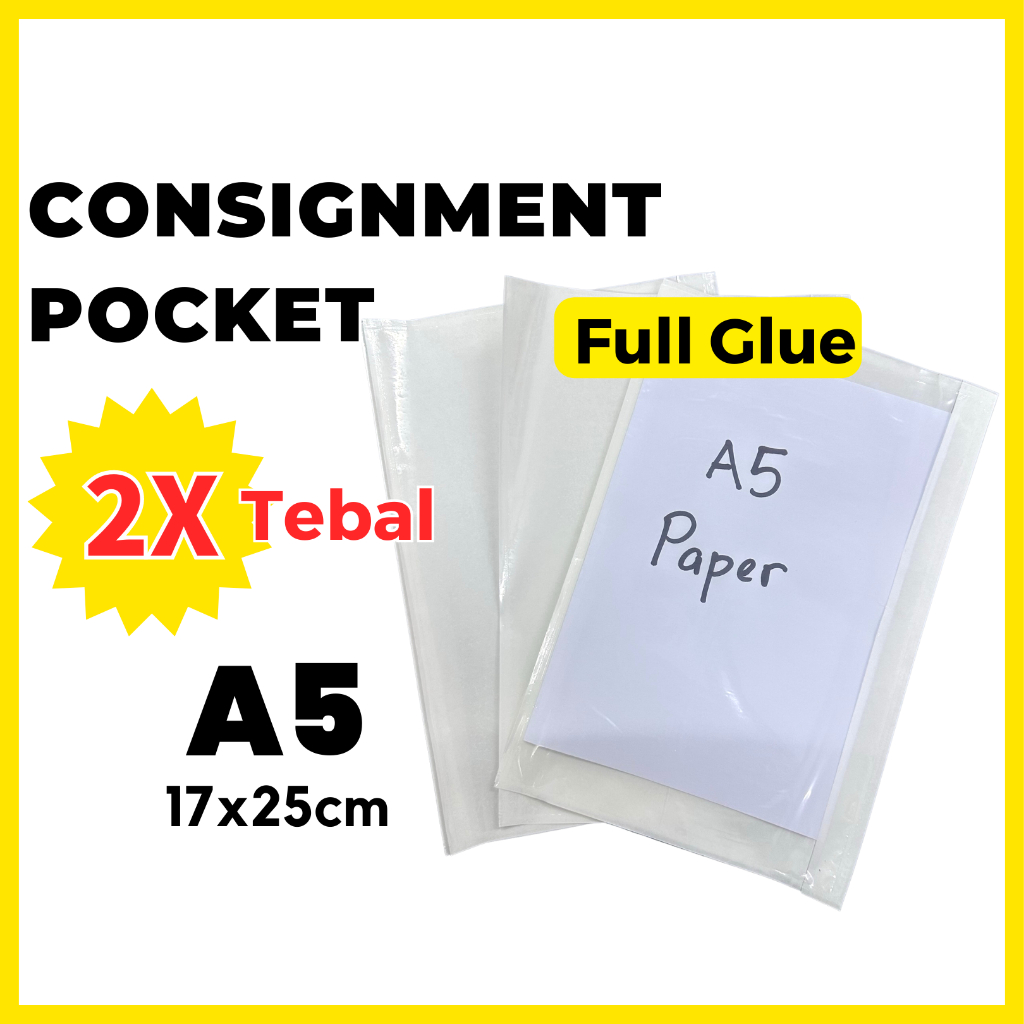 Full Glue A5 Consignment Note Pocket Waybill Courier Bag Mailing