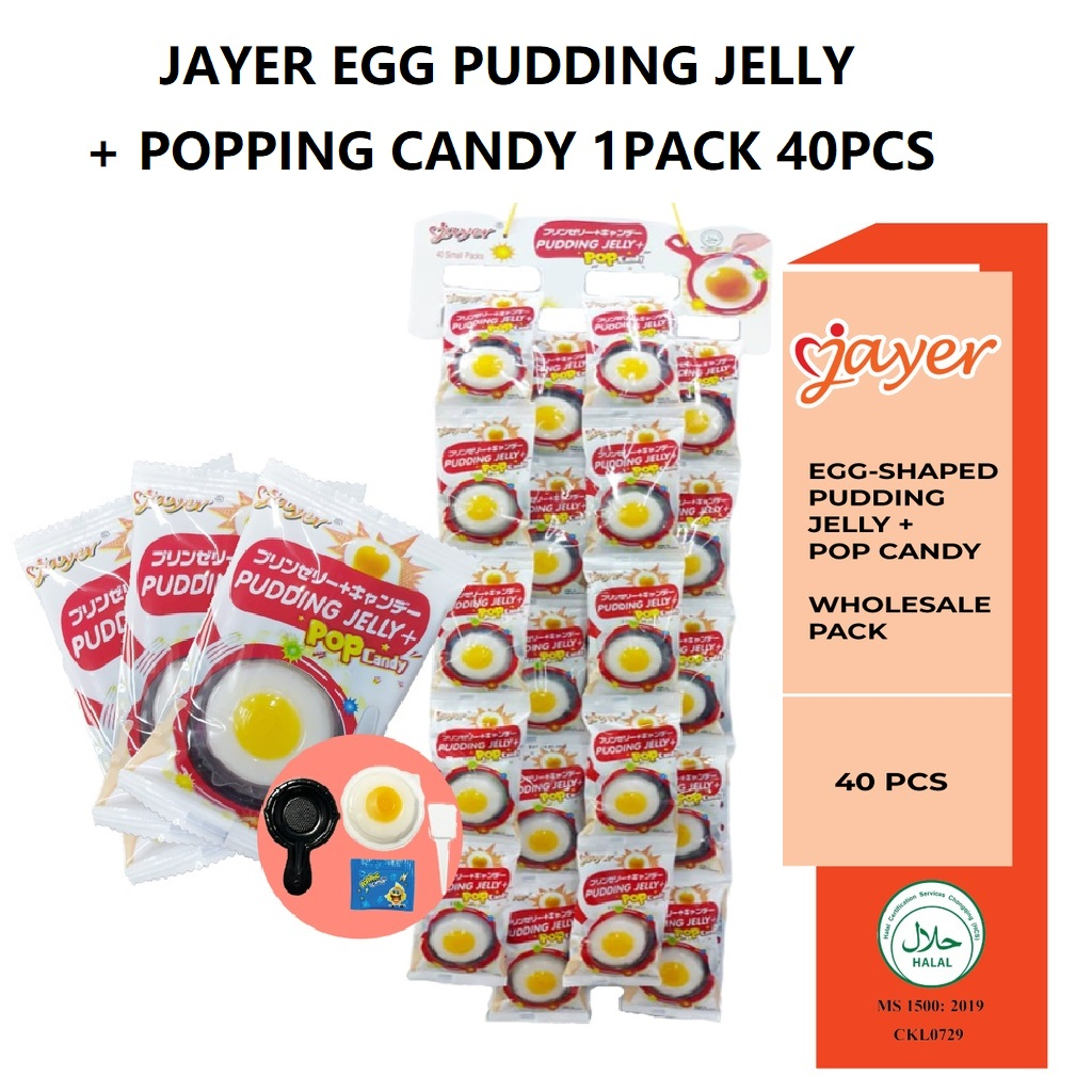 HALAL JAYER Egg Pudding Jelly + Popping Candy (20g*40 Packet) Jajan