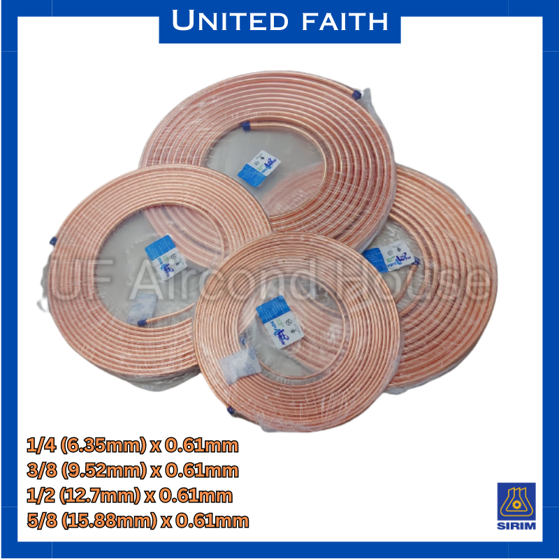 Totaline / Dewpoint Copper Pipe Air Conditioner Thickness 0.61mm Size 1